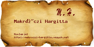Makróczi Hargitta névjegykártya